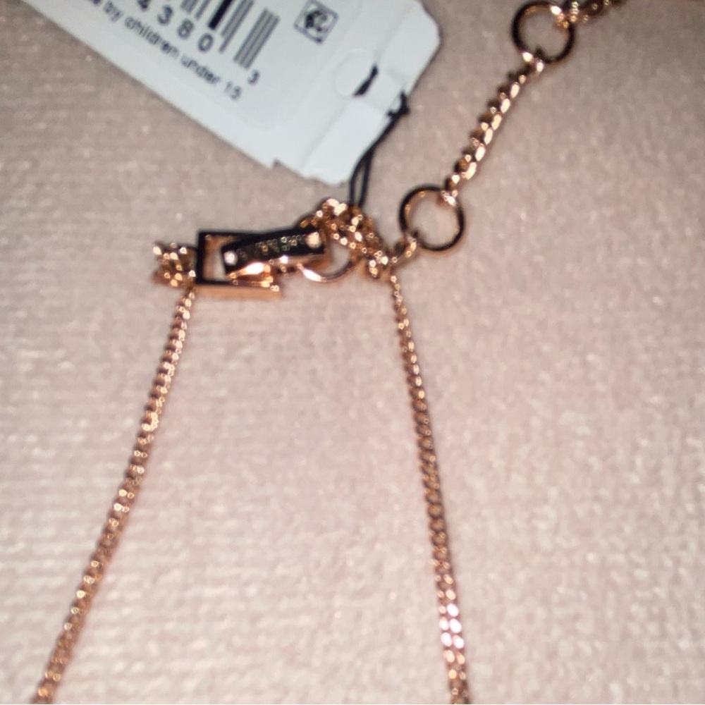 Givenchy rose gold tone with champagne Swarovski crystal necklace - Picture 16 of 16